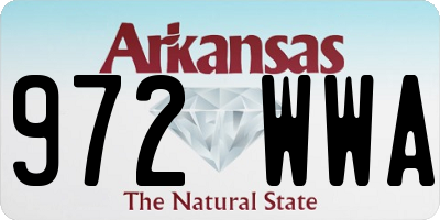 AR license plate 972WWA