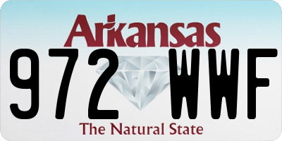 AR license plate 972WWF