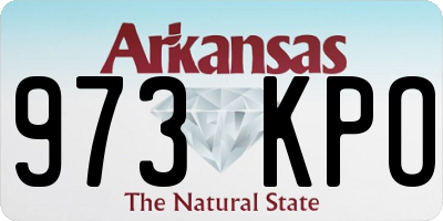 AR license plate 973KPO