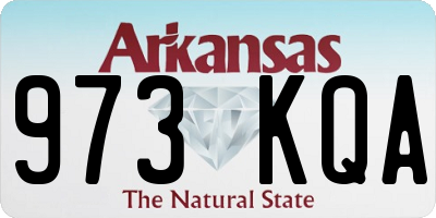 AR license plate 973KQA