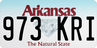 AR license plate 973KRI