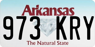 AR license plate 973KRY