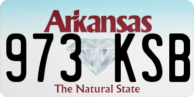 AR license plate 973KSB