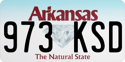 AR license plate 973KSD