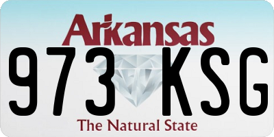 AR license plate 973KSG