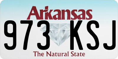 AR license plate 973KSJ