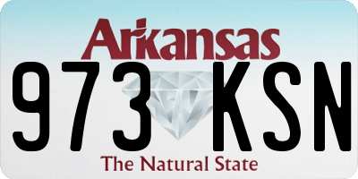 AR license plate 973KSN