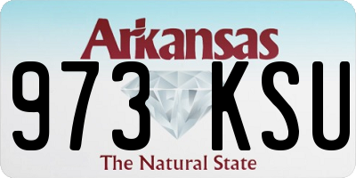 AR license plate 973KSU