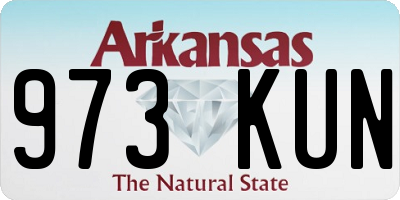 AR license plate 973KUN