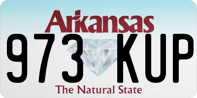 AR license plate 973KUP
