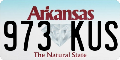 AR license plate 973KUS