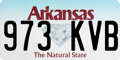 AR license plate 973KVB