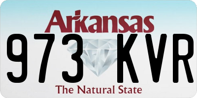 AR license plate 973KVR