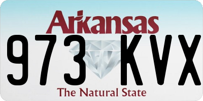 AR license plate 973KVX