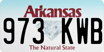 AR license plate 973KWB