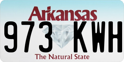 AR license plate 973KWH