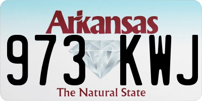 AR license plate 973KWJ