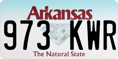 AR license plate 973KWR