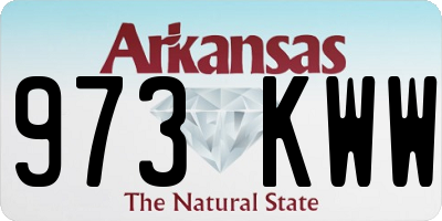 AR license plate 973KWW