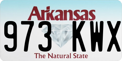 AR license plate 973KWX