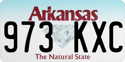 AR license plate 973KXC