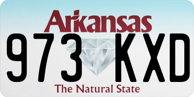 AR license plate 973KXD