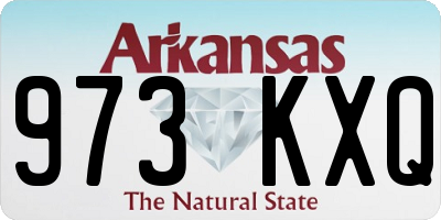 AR license plate 973KXQ