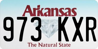 AR license plate 973KXR
