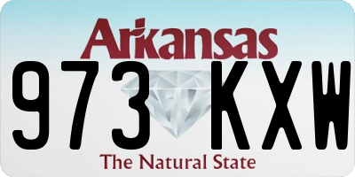 AR license plate 973KXW