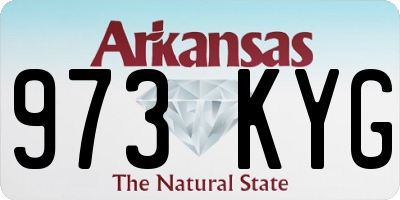 AR license plate 973KYG