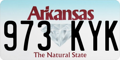 AR license plate 973KYK