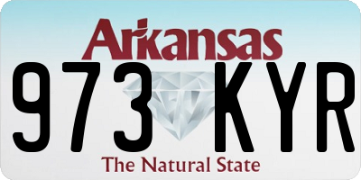 AR license plate 973KYR