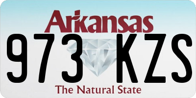 AR license plate 973KZS