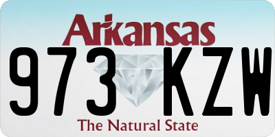 AR license plate 973KZW