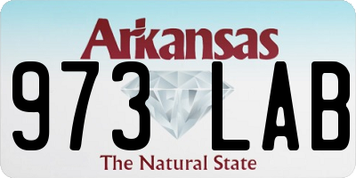 AR license plate 973LAB