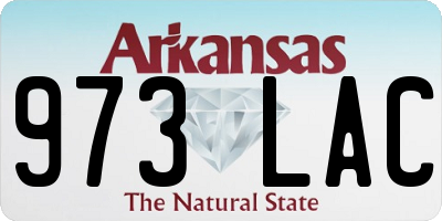 AR license plate 973LAC