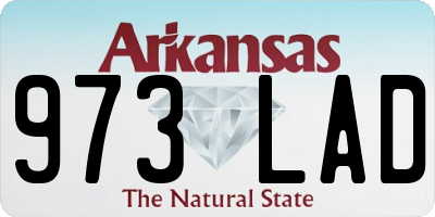AR license plate 973LAD
