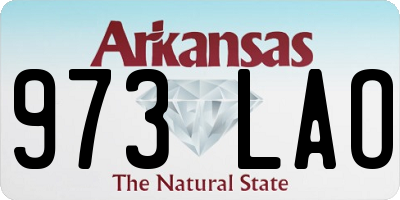 AR license plate 973LAO