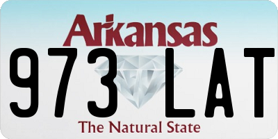 AR license plate 973LAT