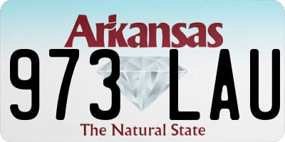 AR license plate 973LAU