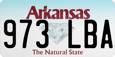 AR license plate 973LBA