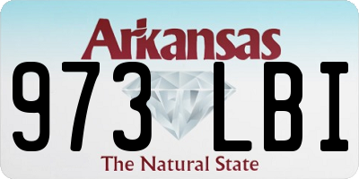 AR license plate 973LBI