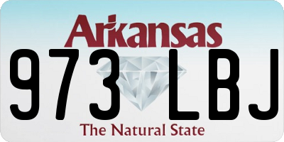 AR license plate 973LBJ