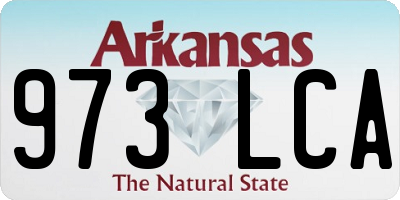 AR license plate 973LCA