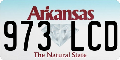 AR license plate 973LCD