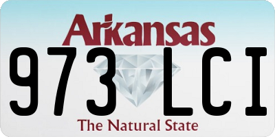 AR license plate 973LCI