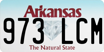 AR license plate 973LCM
