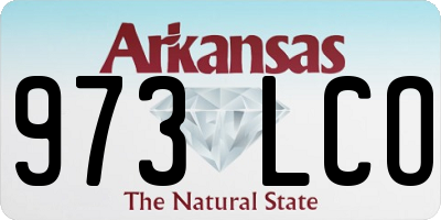 AR license plate 973LCO
