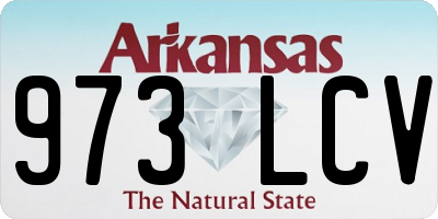AR license plate 973LCV