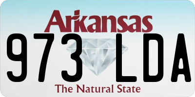AR license plate 973LDA